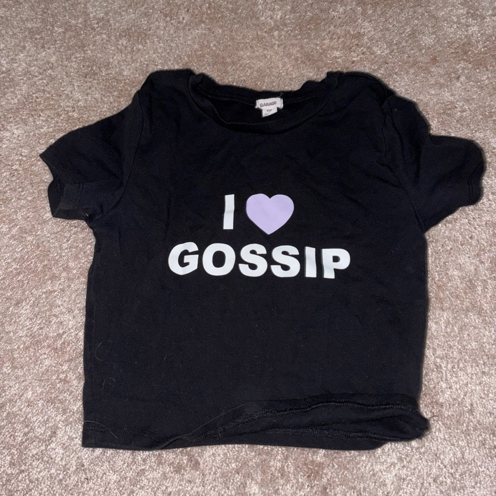 Garage Black Kids Tee with Purple Heart